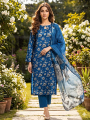 3Pcs Digital Print Lawn Ladies Suit 10