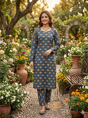 2Pcs Digital Print Ladies Siut Des 12