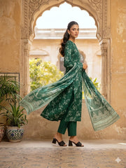 3Pcs Digital Print Lawn Ladies Suit 13