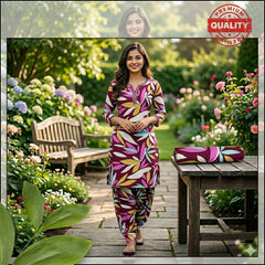 2Pcs Digital Print Ladies Siut Des 14