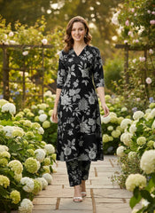 2Pcs Digital Print Ladies Siut Des 18