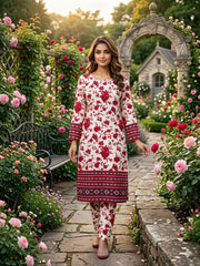 2Pcs Digital Print Ladies Siut Des 53