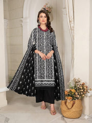 3Pcs Digital Print Lawn Ladies Suit 08