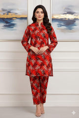 2Pcs Digital Print Ladies Siut Des 105