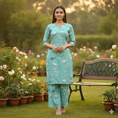 2Pcs Digital Print Ladies Siut Des 25