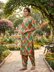 2Pcs Digital Print Ladies Siut Des 19