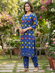 2Pcs Digital Print Ladies Siut Des 17