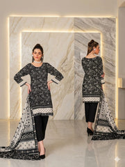 3Pcs Digital Print Lawn Ladies Suit 27