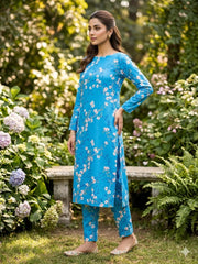 2Pcs Digital Print  Ladies Siut  Des 102