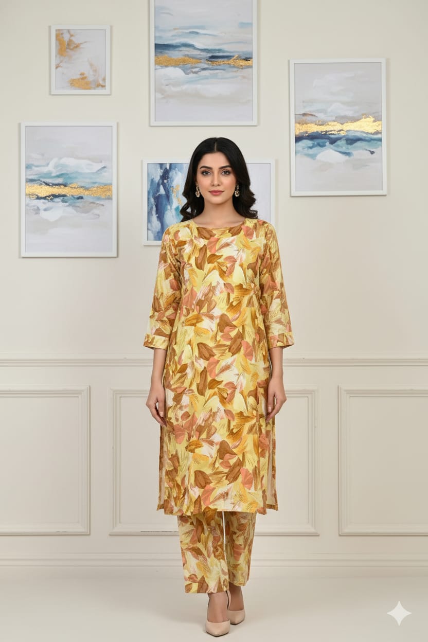 2 Pcs Ladies Suit  Des 18