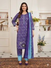 3Pcs Digital Print Lawn Ladies Suit 21