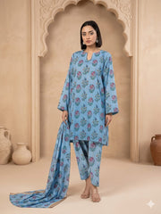 3Pcs Digital Print Lawn Ladies Suit 30