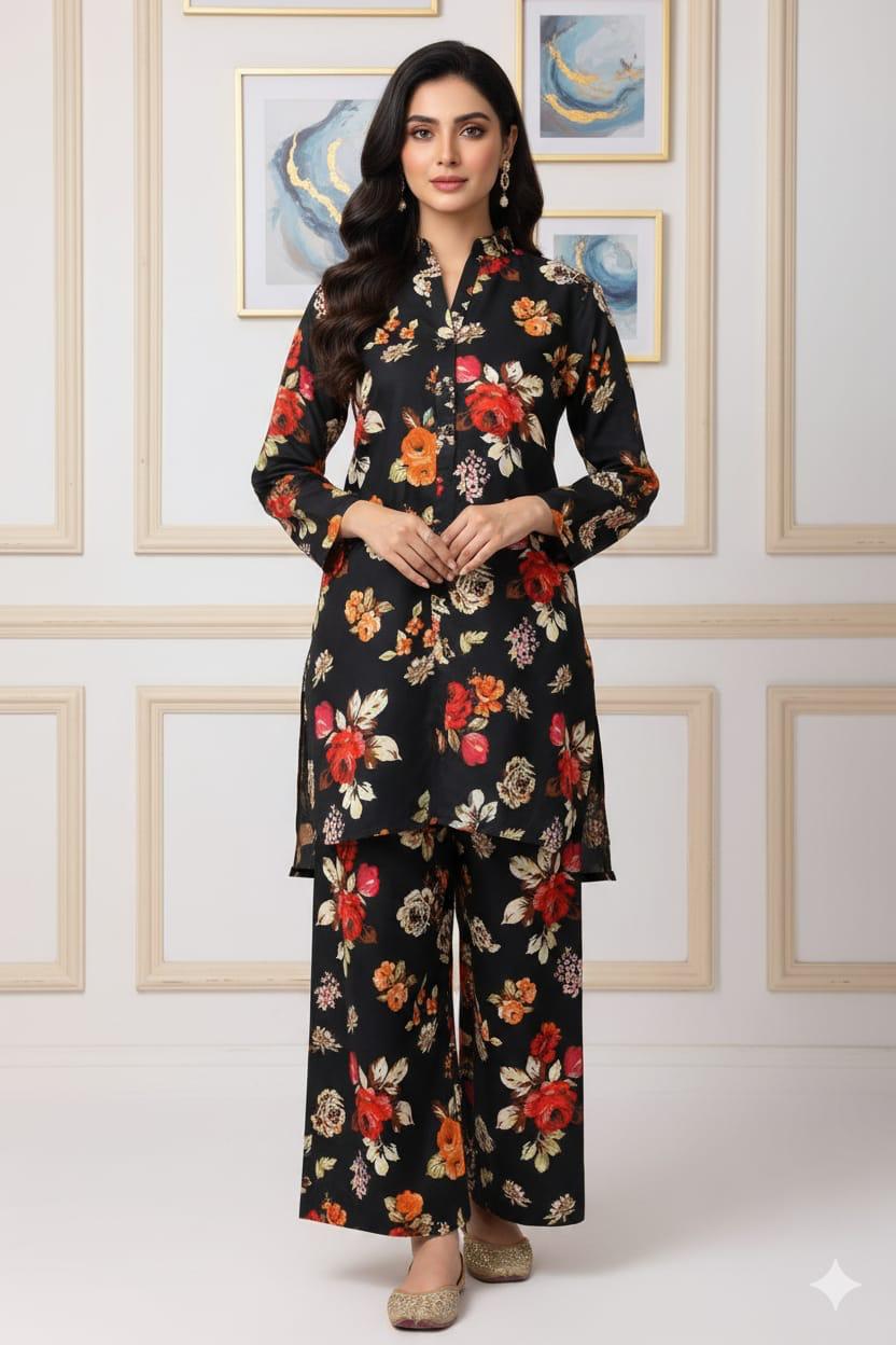 2Pcs Digital Print  Ladies Siut   Des 31