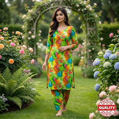 2Pcs Digital Print  Ladies Siut   Des 75